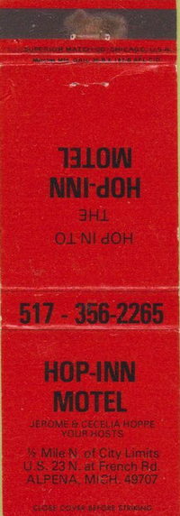 Dew Drop Inn Motel (Hop-Inn Motel) - Matchbook (newer photo)